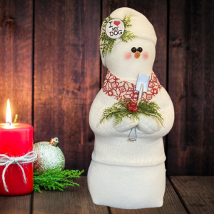 Image of Memories of Elaine - White Sweater with "I Love My Dog" Button