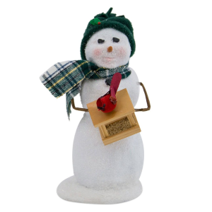 Image of Byers Choice - Snowman with Bird Feeder 2017