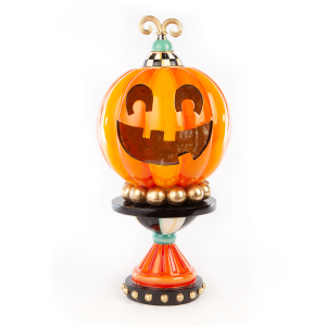 Image of MacKenzie-Childs - Illuminated Happy Pumpkin - Small