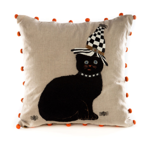 Image of MacKenzie-Childs - Cat in Hat Pillow