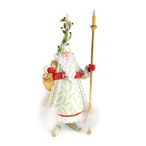 Image of MacKenzie-Childs Patience Brewster - Dash Away Candlelight Santa Figure