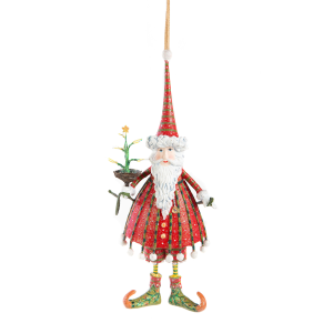 Image of MacKenzie-Childs Patience Brewster - Dash Away Dashing Santa Ornament