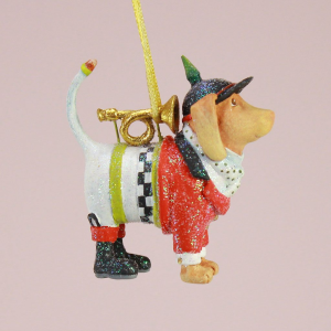 Image of MacKenzie-Childs Patience Brewster - Mini Bugler Beagle Ornament