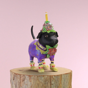 Image of MacKenzie-Childs Patience Brewster - Mini Black Lab Ornament