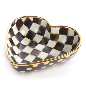 Image of MacKenzie-Childs - Courtly Check Heart Bowl - Large