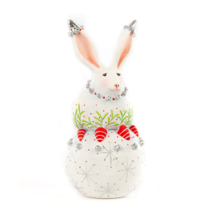 Image of MacKenzie-Childs Patience Brewster - Dash Away Nora Arctic Hare Ornament