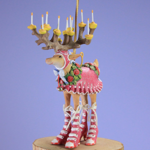 Image of MacKenzie-Childs Patience Brewster - Dash Away Mini Donna Ornament