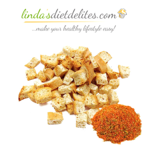 Lindas Diet Delites Low Carb Croutons Seasoned