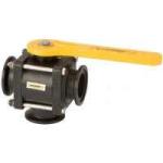 Banjo 2" Full Port 3-Way Bottom Load Manifold Ball Valve w/ Short...