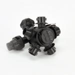 TeeJet 1" 5 Outlet Nozzle Body, w/Fert. Outlet For Wet Booms...