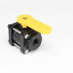 TerreMax Ball Valve Full Port 1/2" Female NPT 4 Bolt Yellow Handle...
