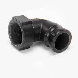 Banjo 2" Male Adapter X 2" Female Thread 90 Degree Poly Cam Lever...