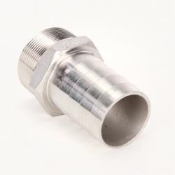 Valley Industries Stainless Steel Hose Barb Fitting: 2" x 2"