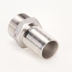 Valley Industries Stainless Steel Hose Barb Fitting: 1 1/2" x 1 1/2"