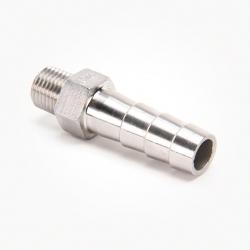 Valley Industries Stainless Steel Hose Barb Fitting: 1/4" x 1/2"