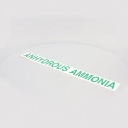 3" Green Anhydrous Ammonia Decal