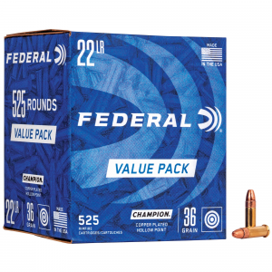 Federal Champion .22 LR Ammo 36gr HP 525-Round Box