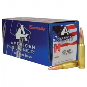 Hornady American Gunner .308 Winchester 155gr BTHP Ammo 50 Rounds