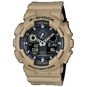 G-Shock Digital GA100L-8A Wristwatch - Tan - 