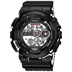 G-Shock Digital GD100-1B Wristwatch - Black - 