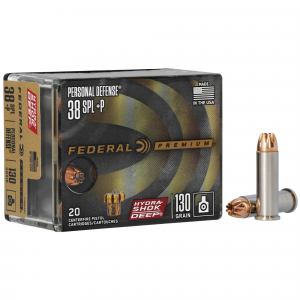 Federal Premium Hydra-Shok Deep 38 Special +P Ammo 130gr JHP 20 Rounds