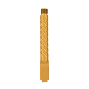 Ballistic Advantage Premium Barrel with Spiral Fluting for Gen 5 Glock 17 Pistols with 1/2x28 TPI - Gold