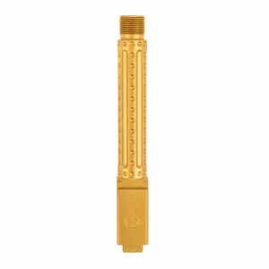 Ballistic Advantage Premium Barrel with Bomber Fluting for Gen 3-5 Glock 19 Pistols with 1/2x28 TPI - Gold