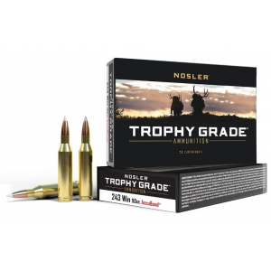 Nosler Trophy Grade 243 Winchester Ammo 90gr ABSP 20 Rounds