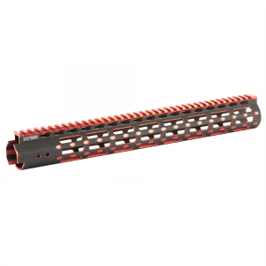 Leapers UTG Super Slim Two-Tone M-LOK 15" Handguard - Black / Red