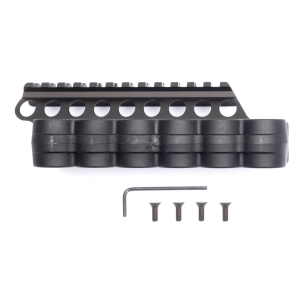 Mesa Tactical SureShell 6-Shot Side Saddle with 4 3/4" Picatinny Rail for Mossberg 500, 590, Maverick 88