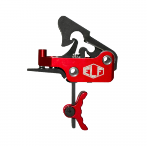 Elftmann Tactical Apex Adjustable AR-15 / AR-10 Large Pin Curved Trigger - Red
