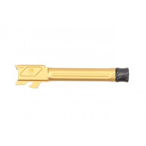 Fortis Manufacturing Match Grade Threaded Barrel for Glock Gen 1-5 19, 19X, 45 - 1/2x28 - GLD TiN