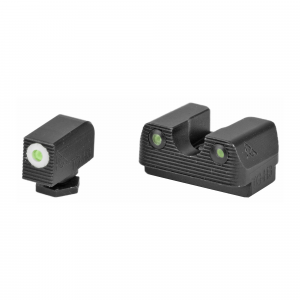 Rival Arms 3 Dot Tritium Night Sights for Glock 42 / 43 Pistols - GRN/WHT