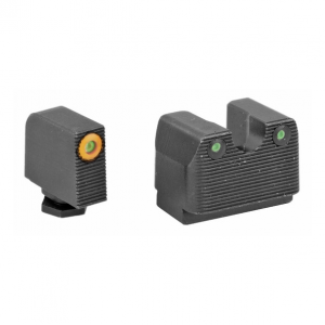 Rival Arms 3 Dot Tritium Night Sights for Glock 17 / 19 MOS Pistols - ORG/BLK