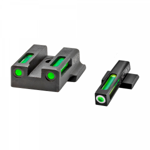 Hi Viz LightWave H3 Tritium / Litepipe Night Sight Set for Smith & Wesson M&P 9 Shield EZ - Green White Green