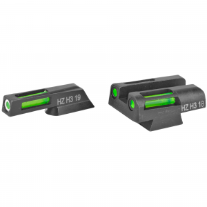 Hi Viz Litewave H3 Tritium / Litepipe Night Sight Set for CZ 75, 85, P-01 - Green White Green