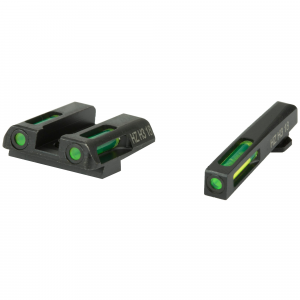 Hi Viz LiteWave H3 Tritium / Litepipe Night Sight Set for Glock 42, 43, 43X & 48 - Green White Green
