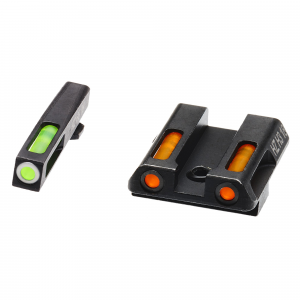 Hi Viz LiteWave H3 Tritium / Litepipe Night Sight Set for Glock 42, 43, 43X & 48 - Green White Orange