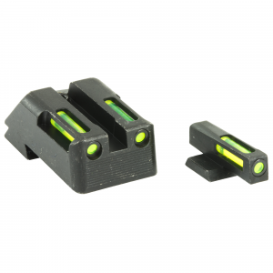 Hi Viz LiteWave H3 Tritium / Litepipe Night Sight Set for Kimber 1911s - Green White Green