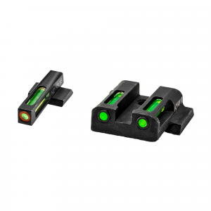 Hi Viz Litewave H3 Tritium / Litepipe Night Sight Set for Smith & Wesson M&P Pistols - Green Orange Green