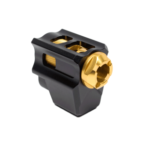 Tyrant Designs T-Comp Compensator for Gen 4 Glock 19 Pistols - BLK/GOLD