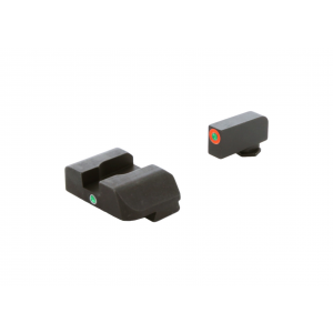 AmeriGlo i-Dot Tritium Night Sights for Gen 5 Glock Pistols in 9mm / .40 S&W - Green Front with Orange Outline
