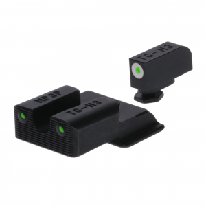 Truglo Tritium Pro Sights for Smith & Wesson EZ 9mm Pistols - Green Tritium with White Ring