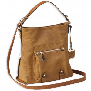 Bulldog Cases Hobo Anna Purse Holster Fits Most Small Semi Auto Handguns - Cognac