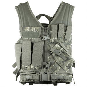 NcSTAR VISM Tactical Vest with Pistol Belt - Digital Camo