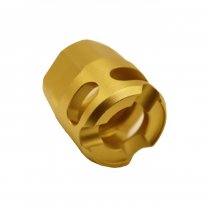 True Precision Y-Micro Comp 9mm Compensator - 1/2x28 - Gold