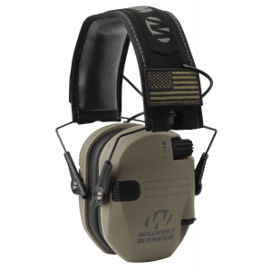 Walker's Razor Slim Electronic Hearing Protection With Morale Patches FDE
