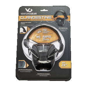 Pyramex Venture Gear Clandestine Electronic Hearing Protection Black