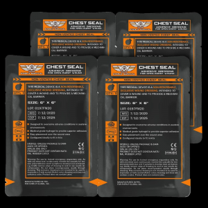 Everlit Survival Occlusive Non-Vented Chest Seal - 4 Pack