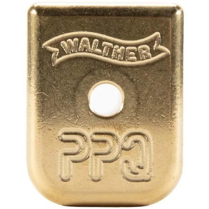 Walther Taylor Freelance +0 Competition 9mm / .40cal Magazine Extension for PPQ Pistols - BRASS